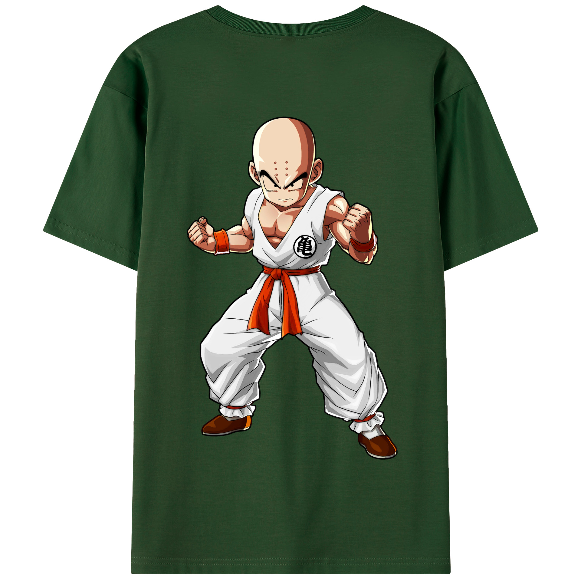 （画像用） ドラゴンボール クリリン DRAGON BALL krillin 綿100％半袖Tシャツ（背面プリント）